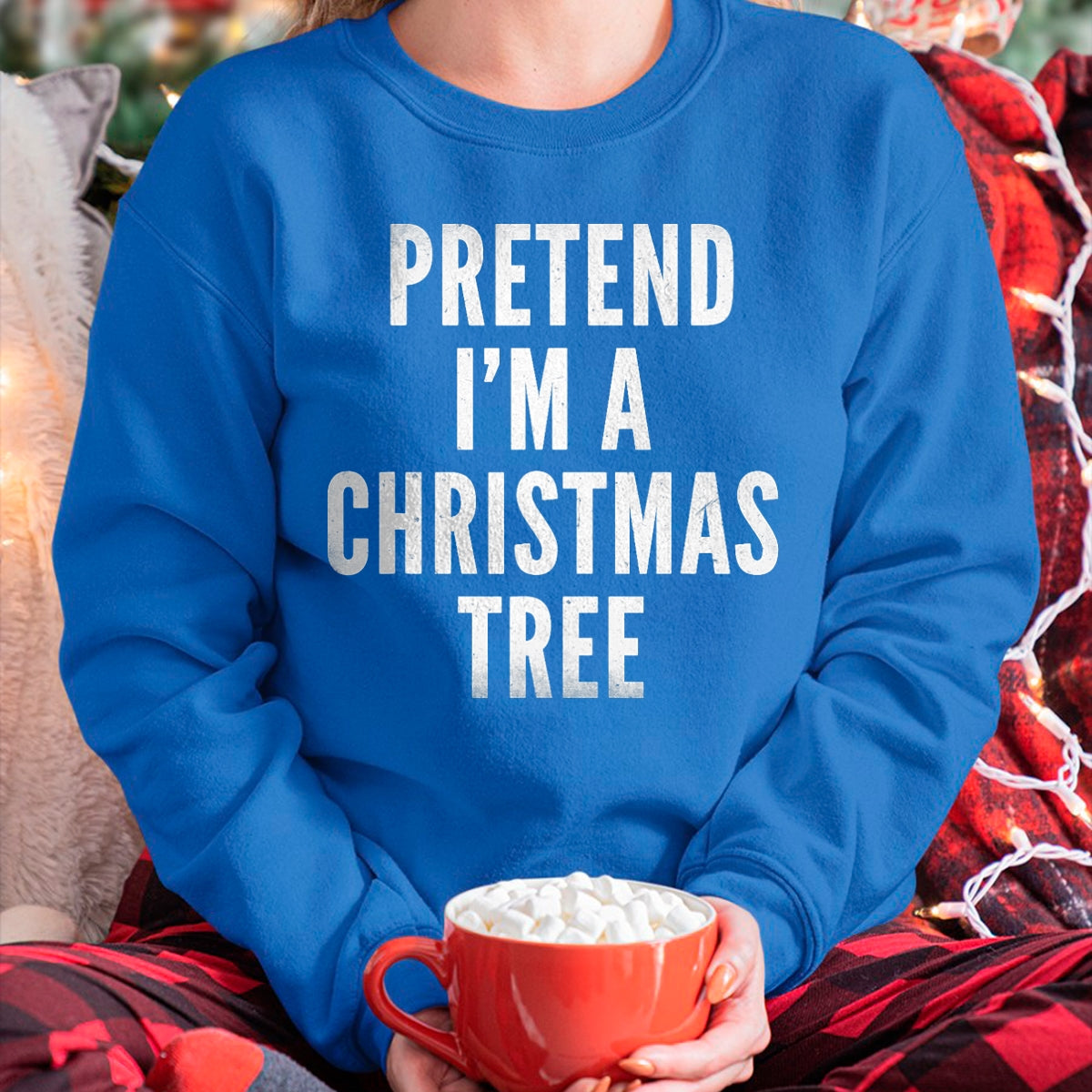 Funny Pretend Im A Christmas Tree Adult Christmas Costume T-Shirt - Christmas Unisex T-Shirt/Hoodie/Sweatshirt - ZON00