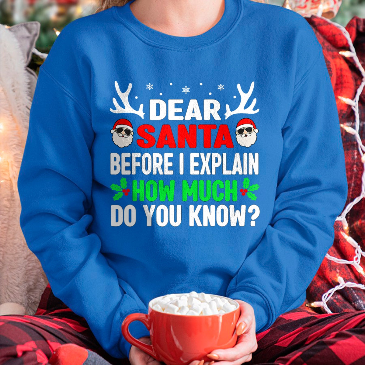 Funny Christmas Kids Adults Dear Santa I Can Explain T-Shirt - Christmas Unisex T-Shirt/Hoodie/Sweatshirt - ZON00