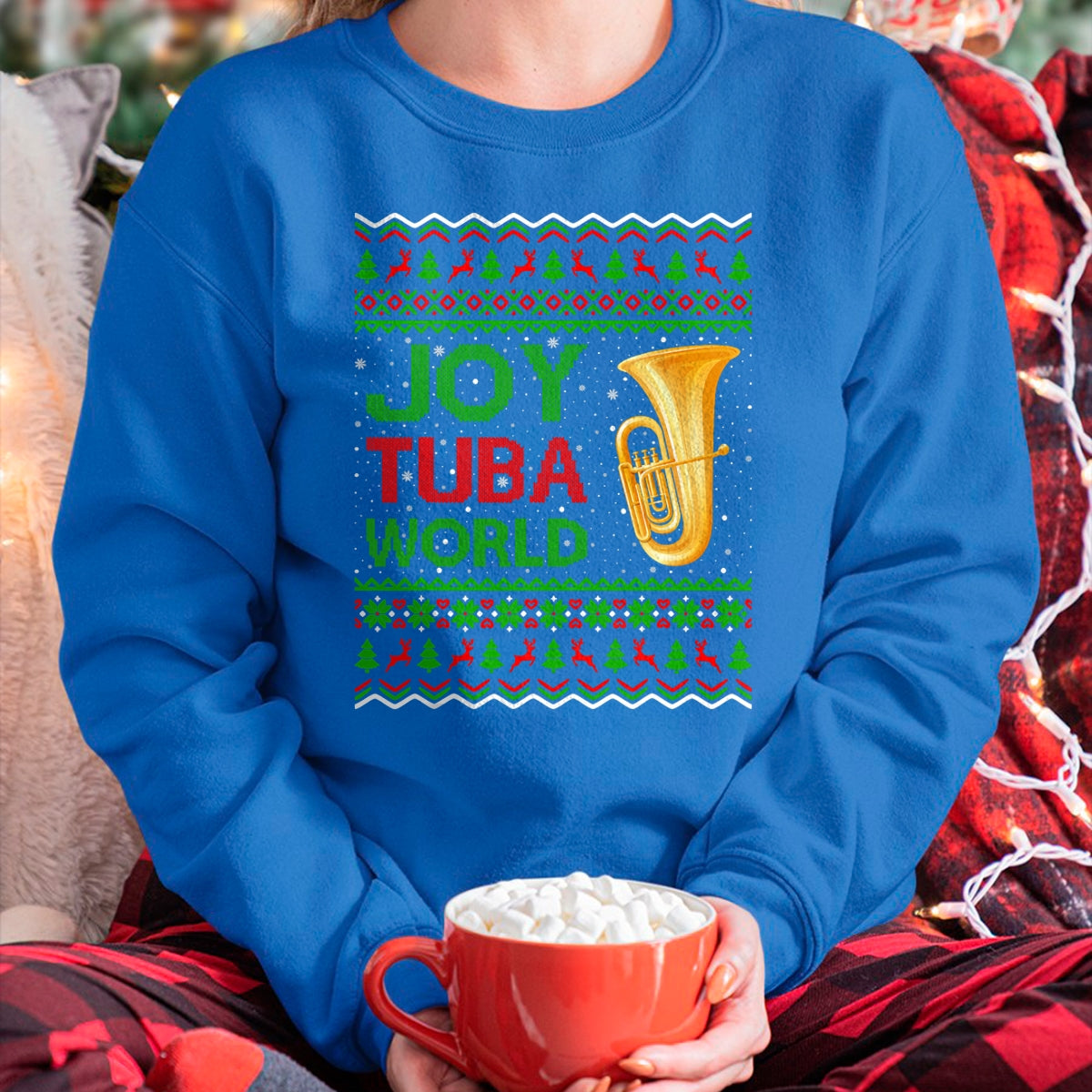 Joy Tuba World Music Lover Xmas Gift Ugly Tuba Christmas T-Shirt - Christmas Unisex T-Shirt/Hoodie/Sweatshirt - ZON00