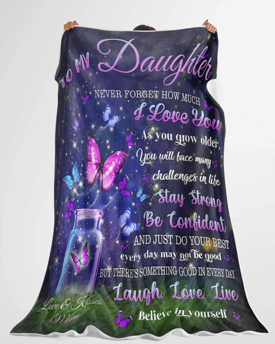 BLANKET FOR DAUGHTER – COMFORT & WARMTH GIFT FROM MOM Sherpa Fleece Quilt Blanket zon00 (SKUB12-123)