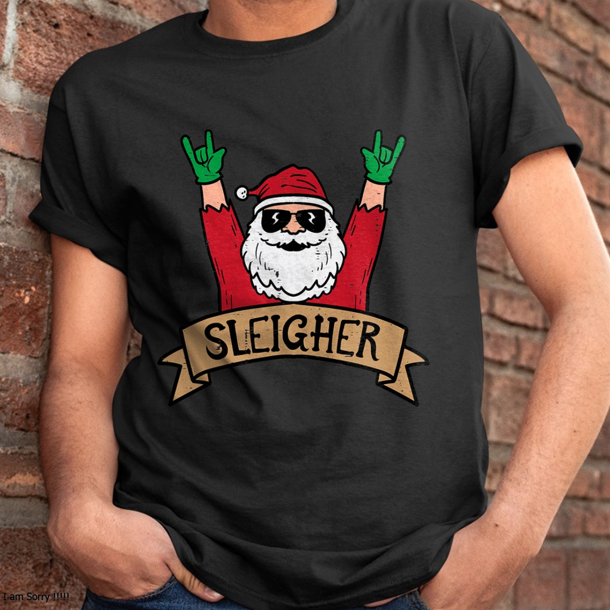 Christmas Sleigher Santa Rock Xmas Rocker Men Women Kids Boy T-Shirt - Christmas Unisex T-Shirt/Hoodie/Sweatshirt - ZON00