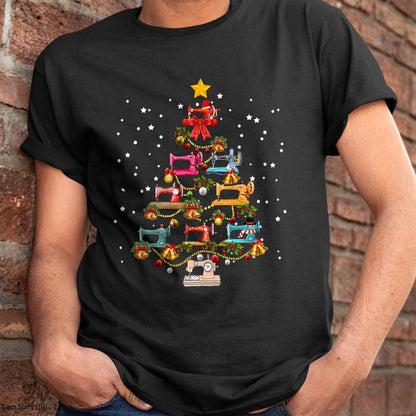Funny Sewing Machine Christmas Tree Christmas Ornament Women T-Shirt - Christmas Unisex T-Shirt/Hoodie/Sweatshirt - ZON00