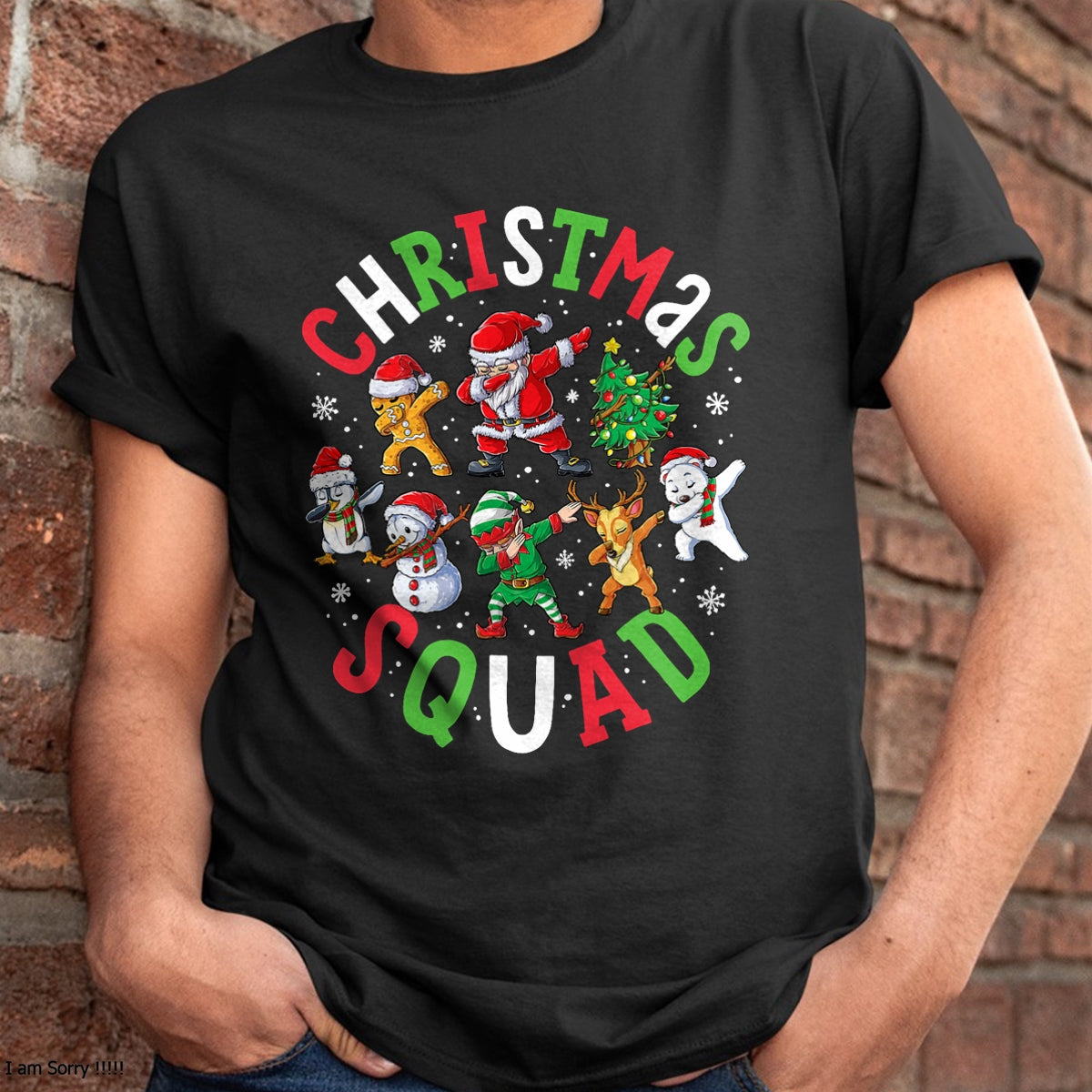 Christmas Squad Santa Dabbing Elf Family Matching Pajamas T-Shirt - Christmas Unisex T-Shirt/Hoodie/Sweatshirt - ZON00