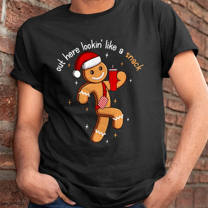Out Here Looking Like A Snack Funny BouJee Xmas Gingerbread T-Shirt - Christmas Unisex T-Shirt/Hoodie/Sweatshirt - ZON00