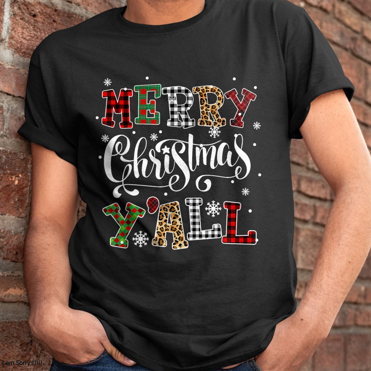 Merry Christmas Ya'll Leopard Buffalo Plaid Pajama Family T-Shirt - Christmas Unisex T-Shirt/Hoodie/Sweatshirt - ZON00