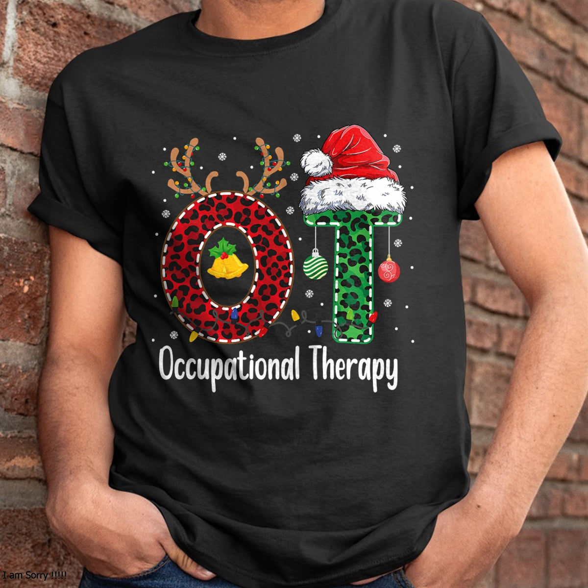 Occupational Therapy Christmas santa hat OT Therapist T-Shirt - Christmas Unisex T-Shirt/Hoodie/Sweatshirt - ZON00