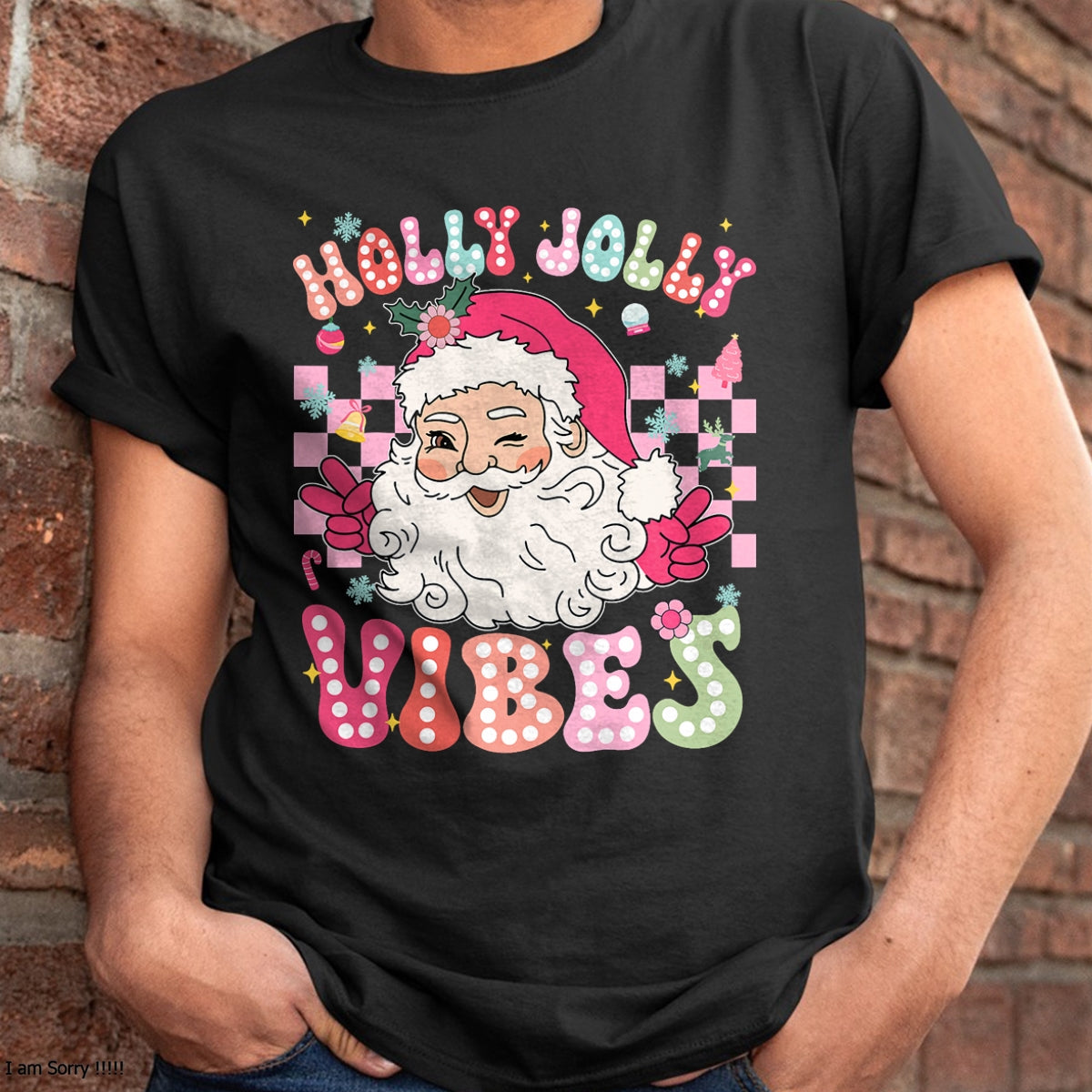 Groovy Cute Santa Claus Christmas Vibes Xmas Girls Womens T-Shirt - Christmas Unisex T-Shirt/Hoodie/Sweatshirt - ZON00