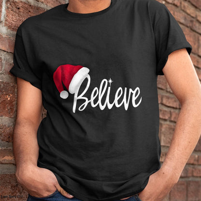 Christmas Long Sleeve T-Shirt - Believe in Santa Claus Shirt - Christmas Unisex T-Shirt/Hoodie/Sweatshirt - ZON00