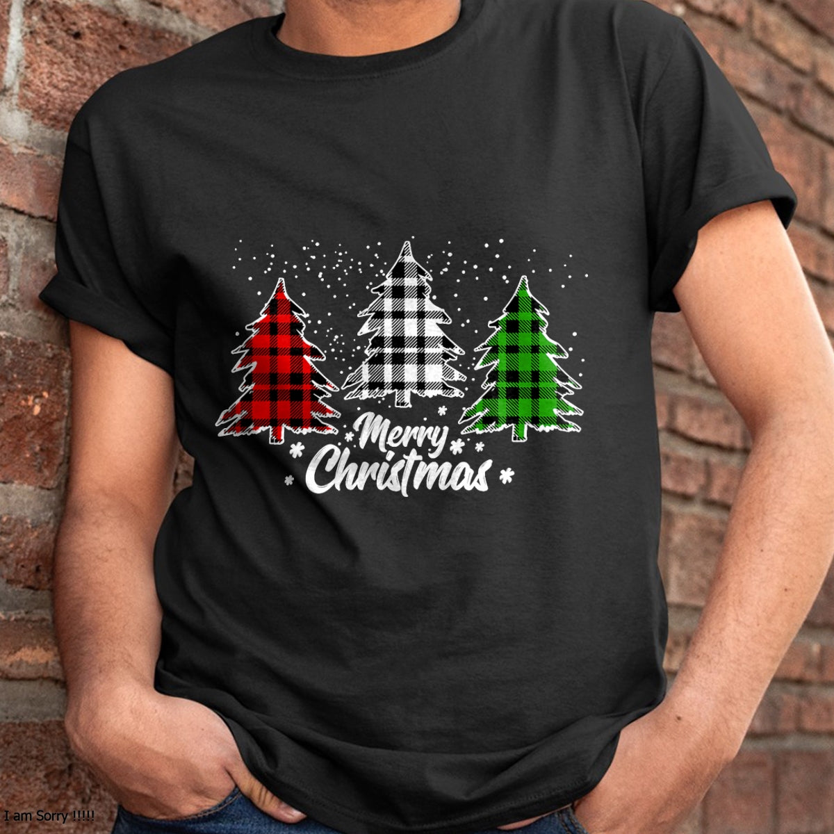Merry Christmas Tree Xmas Buffalo Plaid Red White Green T-Shirt - Christmas Unisex T-Shirt/Hoodie/Sweatshirt - ZON00