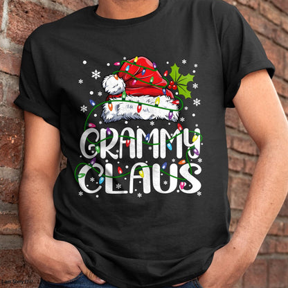 Grammy Claus Shirt Christmas Lights Pajama Family Matching Long Sleeve T-Shirt - Christmas Unisex T-Shirt/Hoodie/Sweatshirt - ZON00
