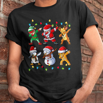 Dabbing Santa Elf Friends Christmas Boys Girls Men Xmas Dab T-Shirt - Christmas Unisex T-Shirt/Hoodie/Sweatshirt - ZON00