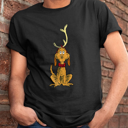 Dr. Seuss mens Classic Dr Seuss Reindeer Max T shirt, Black, Small US - Christmas Unisex T-Shirt/Hoodie/Sweatshirt - ZON00