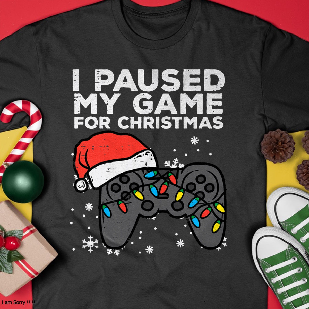 Paused My Game Christmas Gamer Xmas Men Boys Kids Youth Teen T-Shirt - Christmas Unisex T-Shirt/Hoodie/Sweatshirt - ZON00
