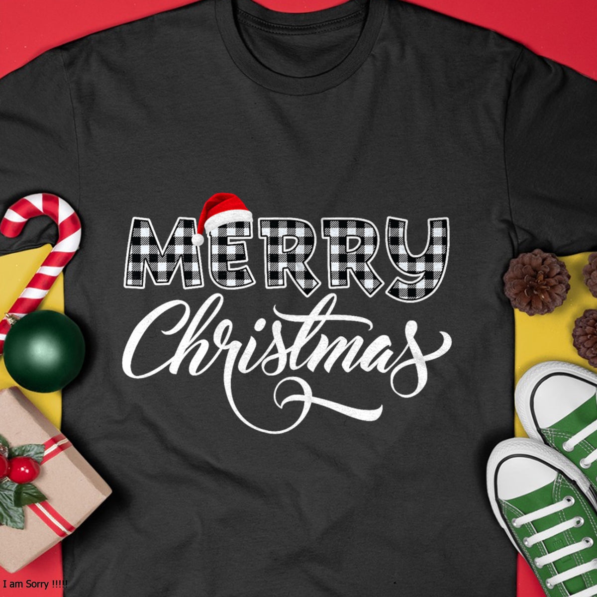 Merry Christmas Buffalo Black and White Plaid for Men Women T-Shirt - Christmas Unisex T-Shirt/Hoodie/Sweatshirt - ZON00
