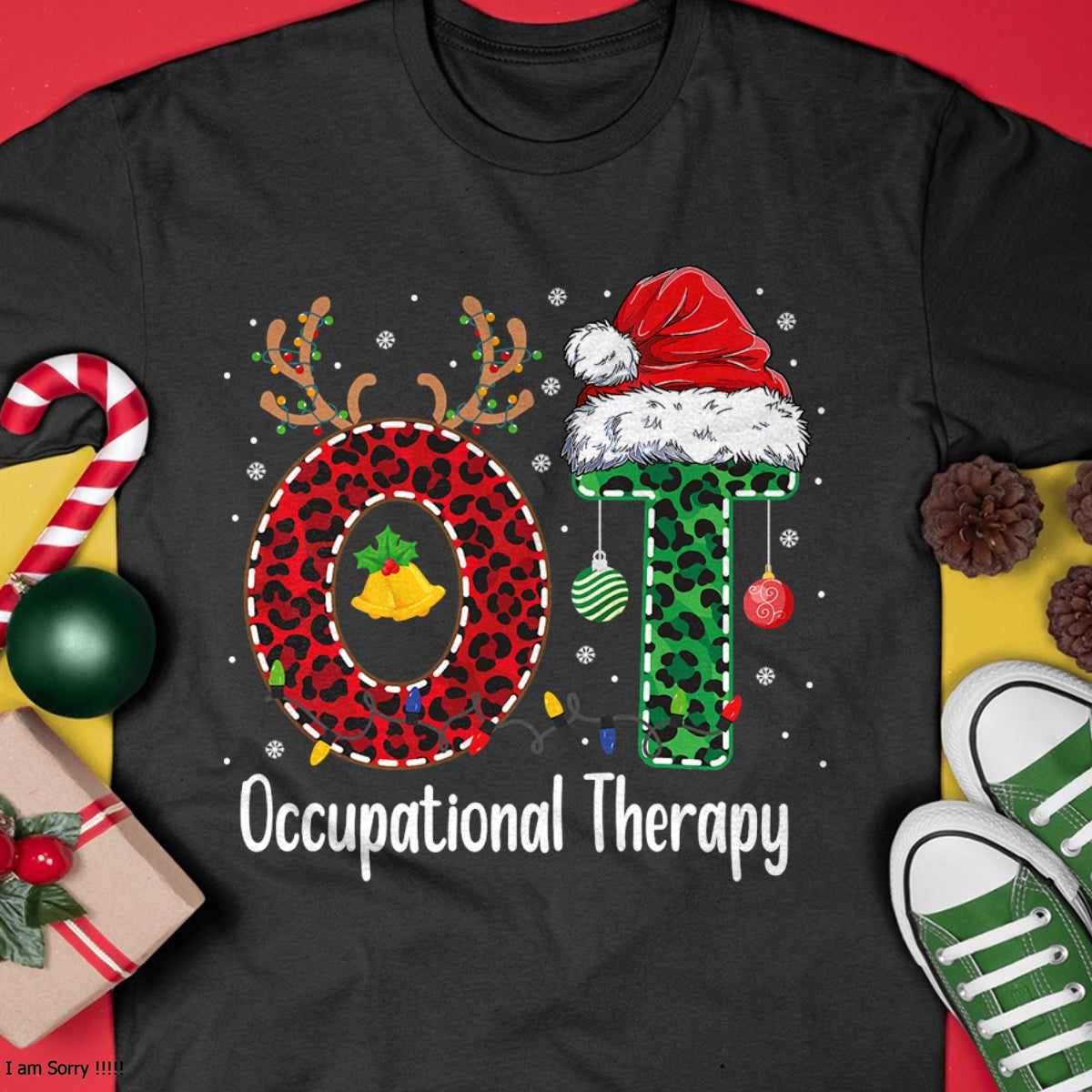 Occupational Therapy Christmas santa hat OT Therapist T-Shirt - Christmas Unisex T-Shirt/Hoodie/Sweatshirt - ZON00