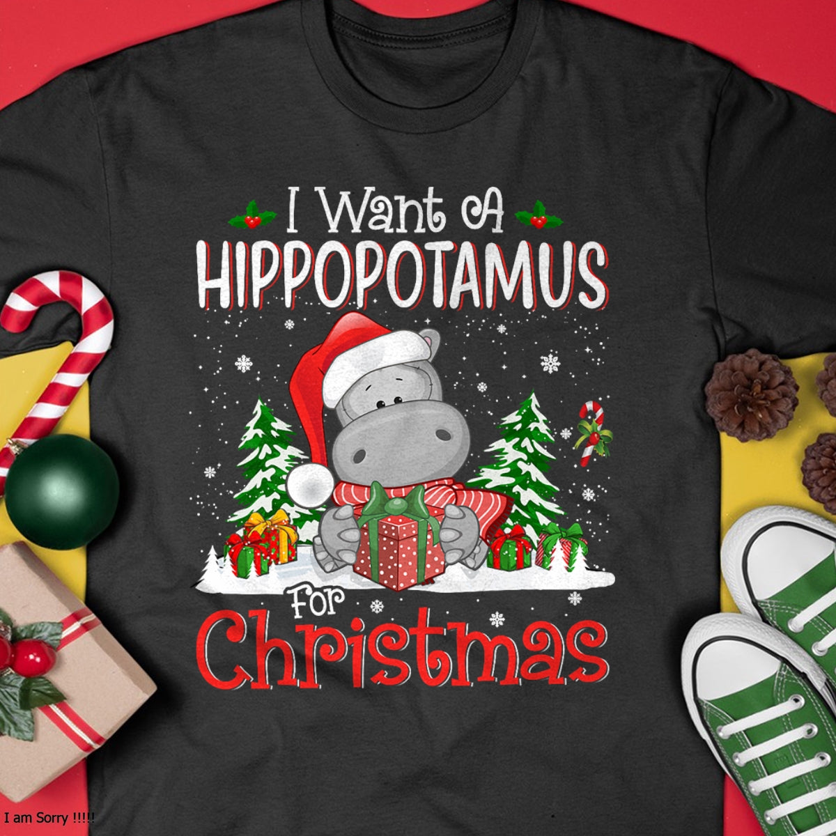 I Want A Hippopotamus For Christmas Xmas Hippo for Kid Women T-Shirt - Christmas Unisex T-Shirt/Hoodie/Sweatshirt - ZON00