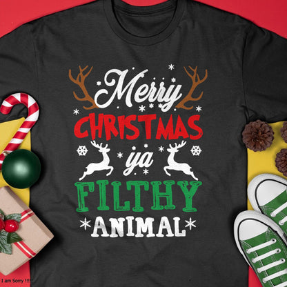 Merry Christmas Animal Filthy Ya Xmas Pajama T-Shirt - Christmas Unisex T-Shirt/Hoodie/Sweatshirt - ZON00