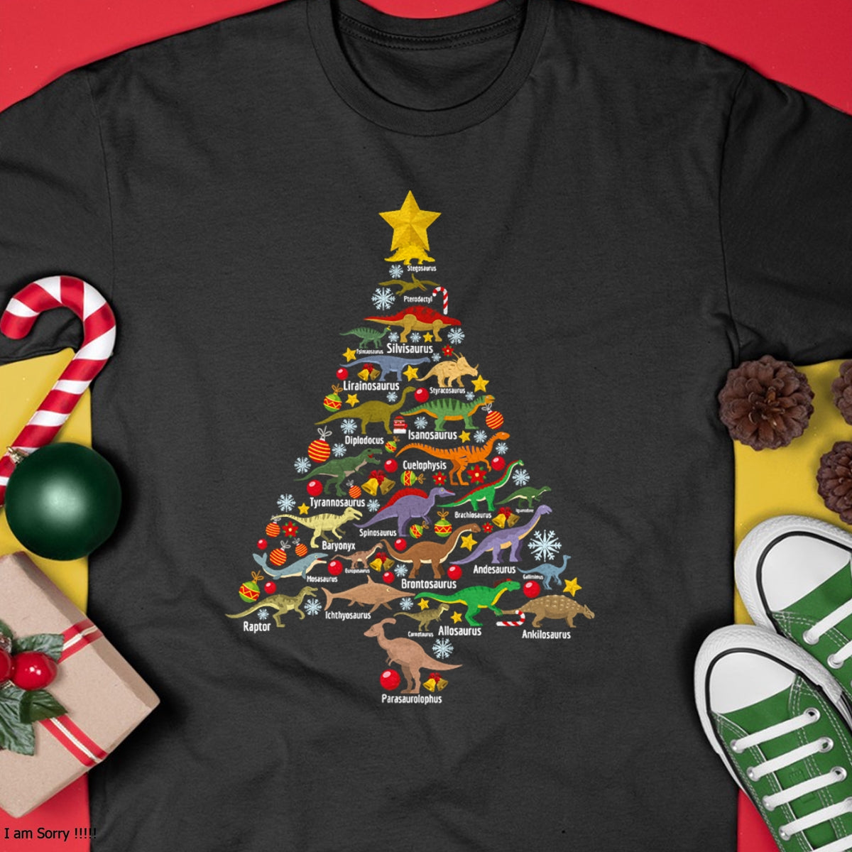 Dinosaur Christmas Tree Dino TRex Paleontologist Xmas Men T-Shirt - Christmas Unisex T-Shirt/Hoodie/Sweatshirt - ZON00