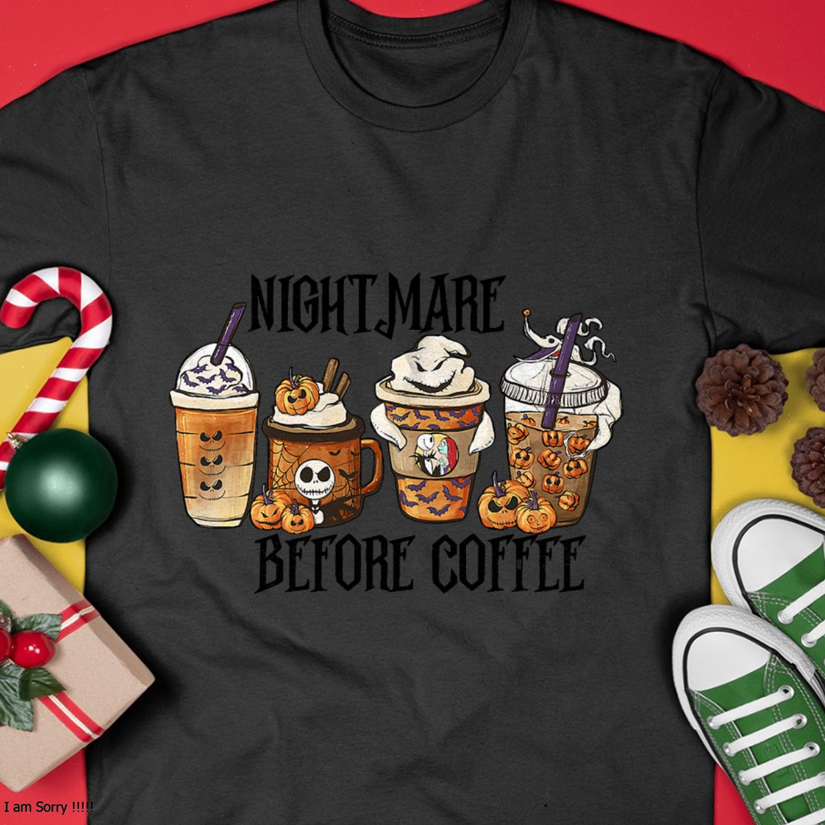 Nightmare Before Coffee Pumpkin Spice Halloween Costume T-Shirt - Christmas Unisex T-Shirt/Hoodie/Sweatshirt - ZON00