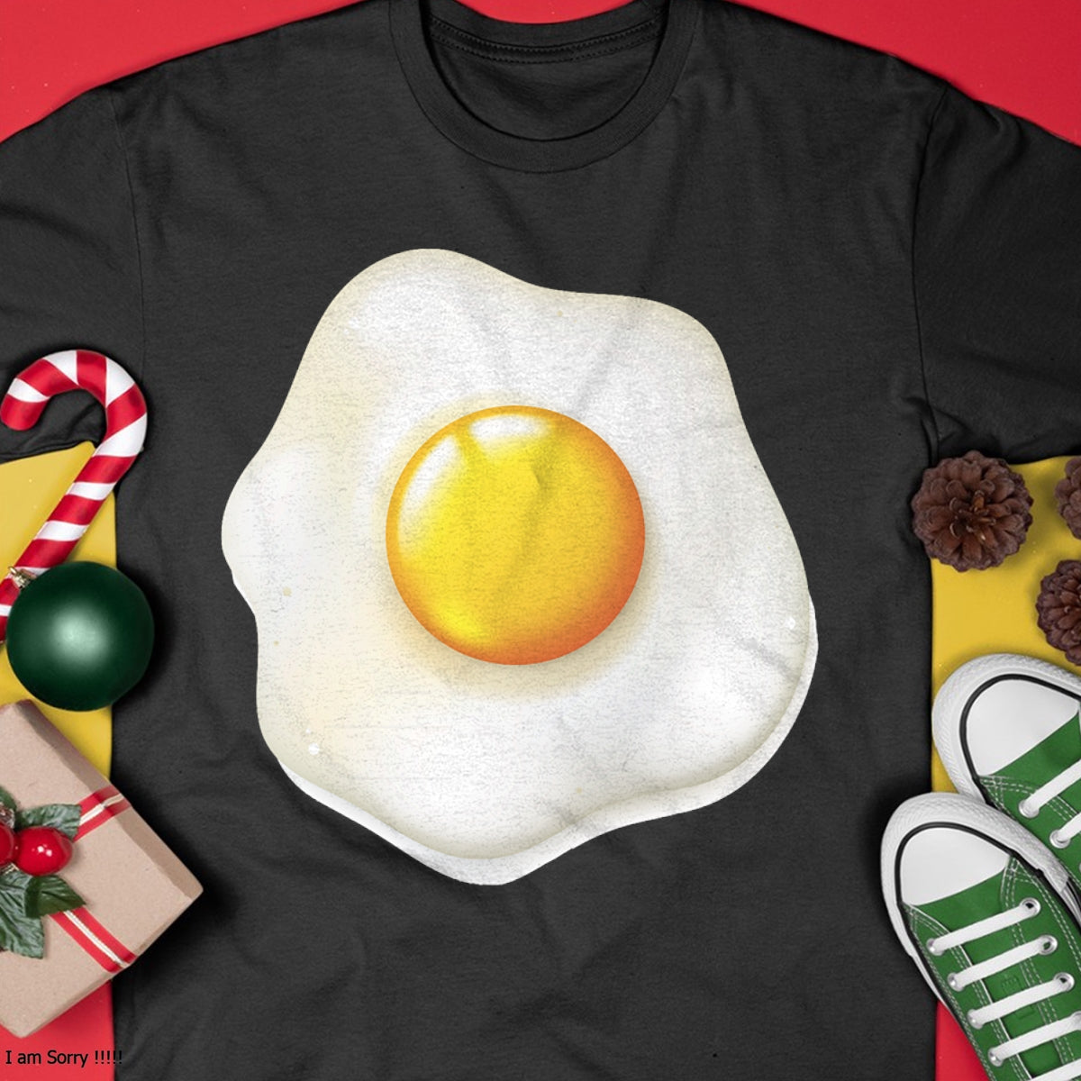 Egg Costume T-Shirt Funny Christmas  Halloween Egg Shirt T-Shirt - Christmas Unisex T-Shirt/Hoodie/Sweatshirt - ZON00