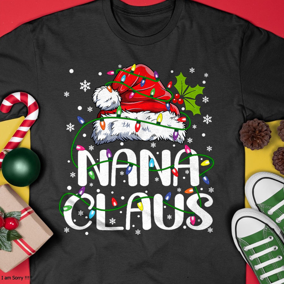 Nana Claus Christmas Lights Pajama Family Matching T-Shirt - Christmas Unisex T-Shirt/Hoodie/Sweatshirt - ZON00