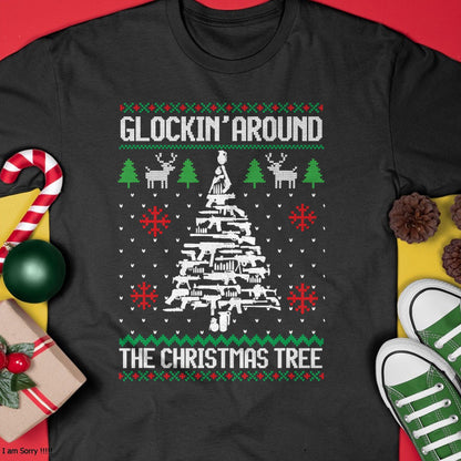 Funny Guns Ugly Christmas Sweaters for Gun Lovers Men Women T-Shirt - Christmas Unisex T-Shirt/Hoodie/Sweatshirt - ZON00