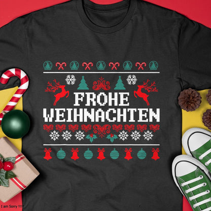 Frohe Weihnachten German Merry Christmas Holidays Germany T-Shirt - Christmas Unisex T-Shirt/Hoodie/Sweatshirt - ZON00