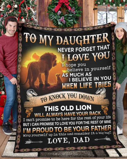 BLANKET FOR DAUGHTER - GIFT FROM DAD - COMFORT & WARMTH GIFT 2 NTTD00 (SKUB06-53)