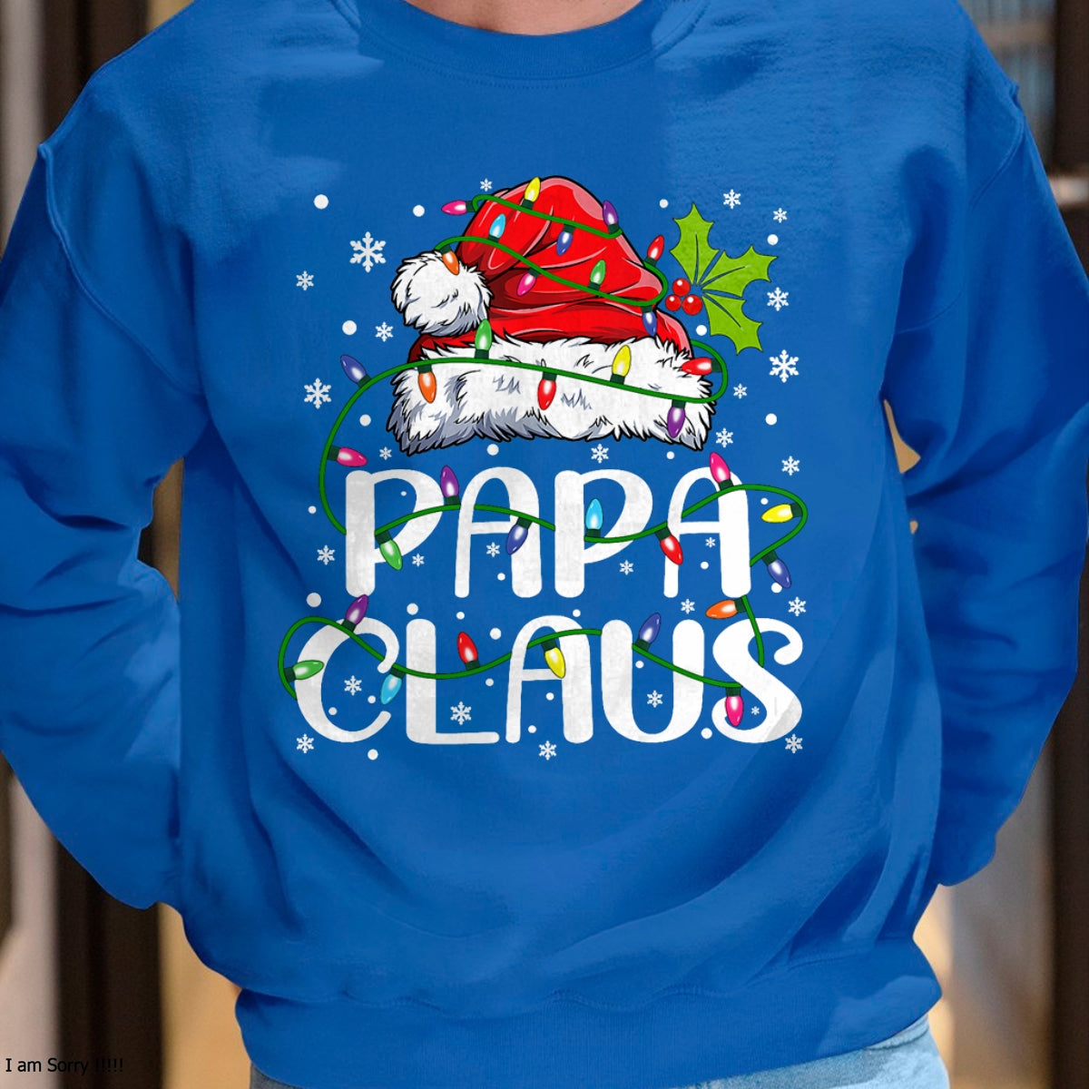 Papa Claus Christmas Lights Pajama Family Matching T-Shirt - Christmas Unisex T-Shirt/Hoodie/Sweatshirt - ZON00