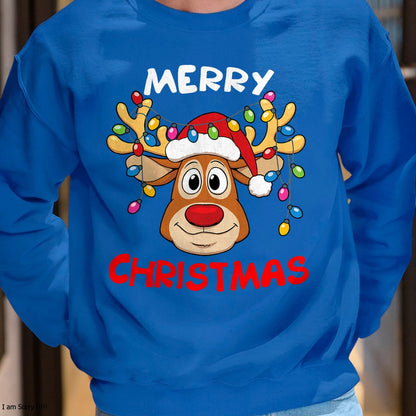Merry Christmas Reindeer Xmas Family Men Women T-Shirt - Christmas Unisex T-Shirt/Hoodie/Sweatshirt - ZON00