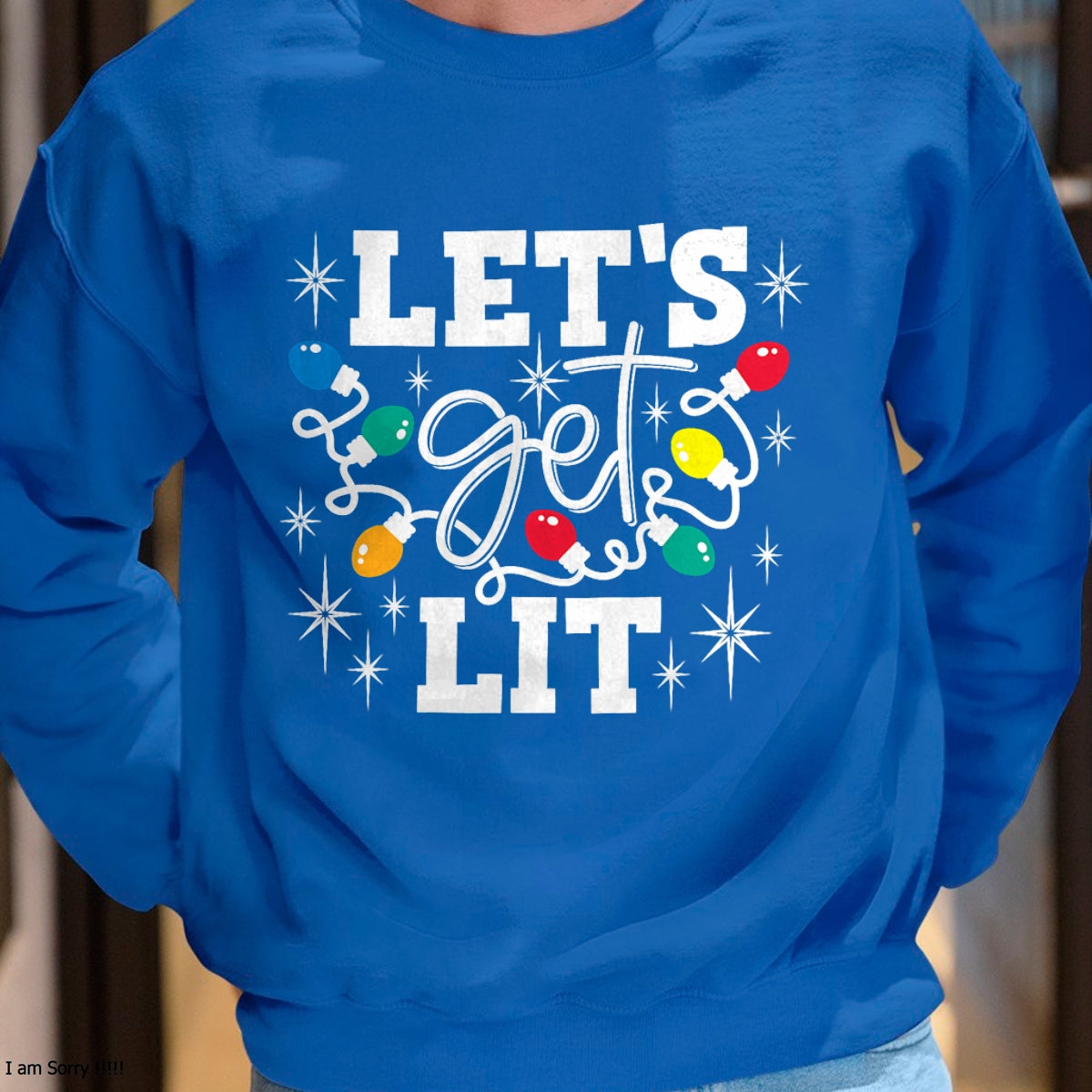 Let's Get Lit Drinking Santa Hat Christmas Lights Funny T-Shirt - Christmas Unisex T-Shirt/Hoodie/Sweatshirt - ZON00