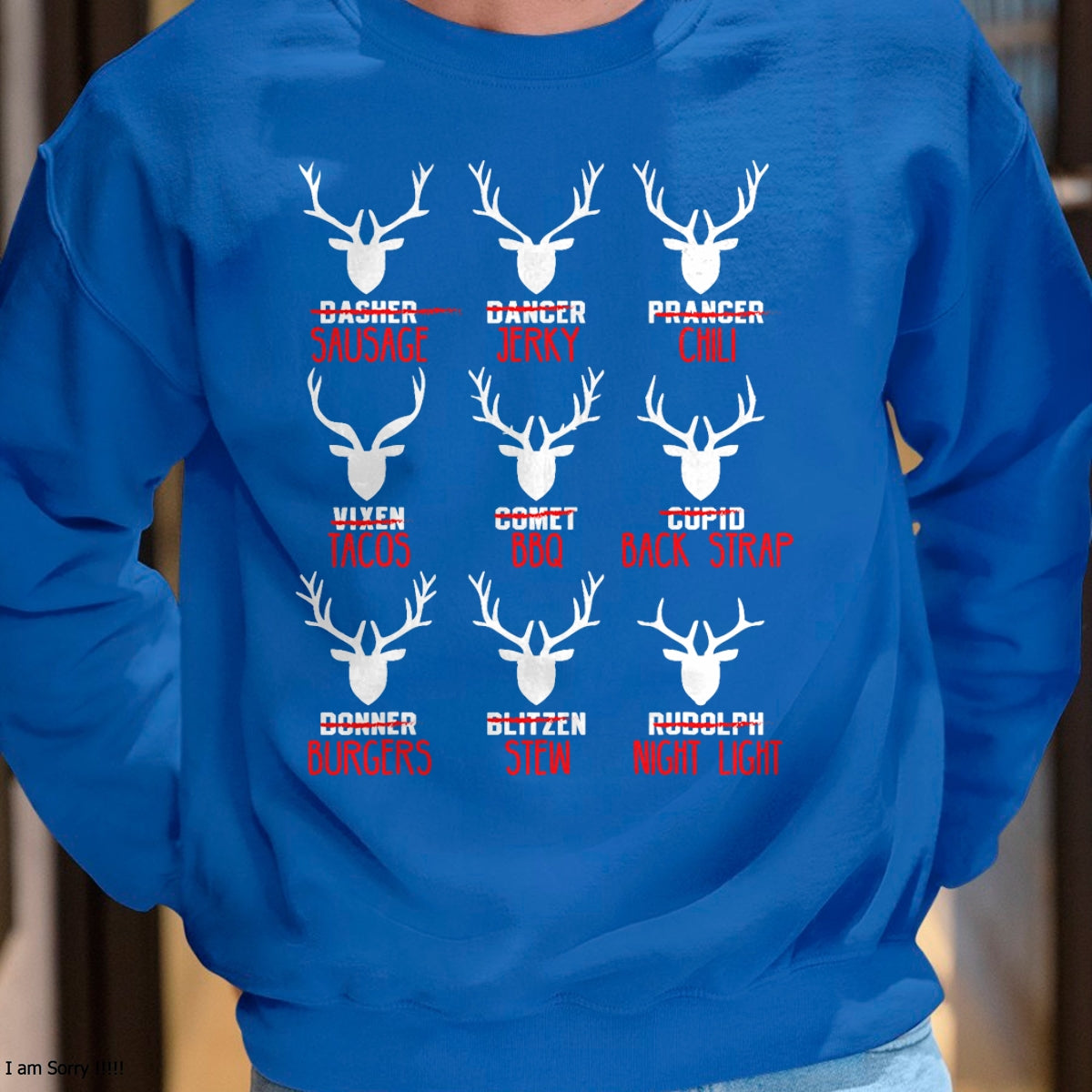 Funny Christmas Deer Hunters All of Santa's Reindeer design T-Shirt - Christmas Unisex T-Shirt/Hoodie/Sweatshirt - ZON00 (SKUT-CHRISTMAS2026-A1)