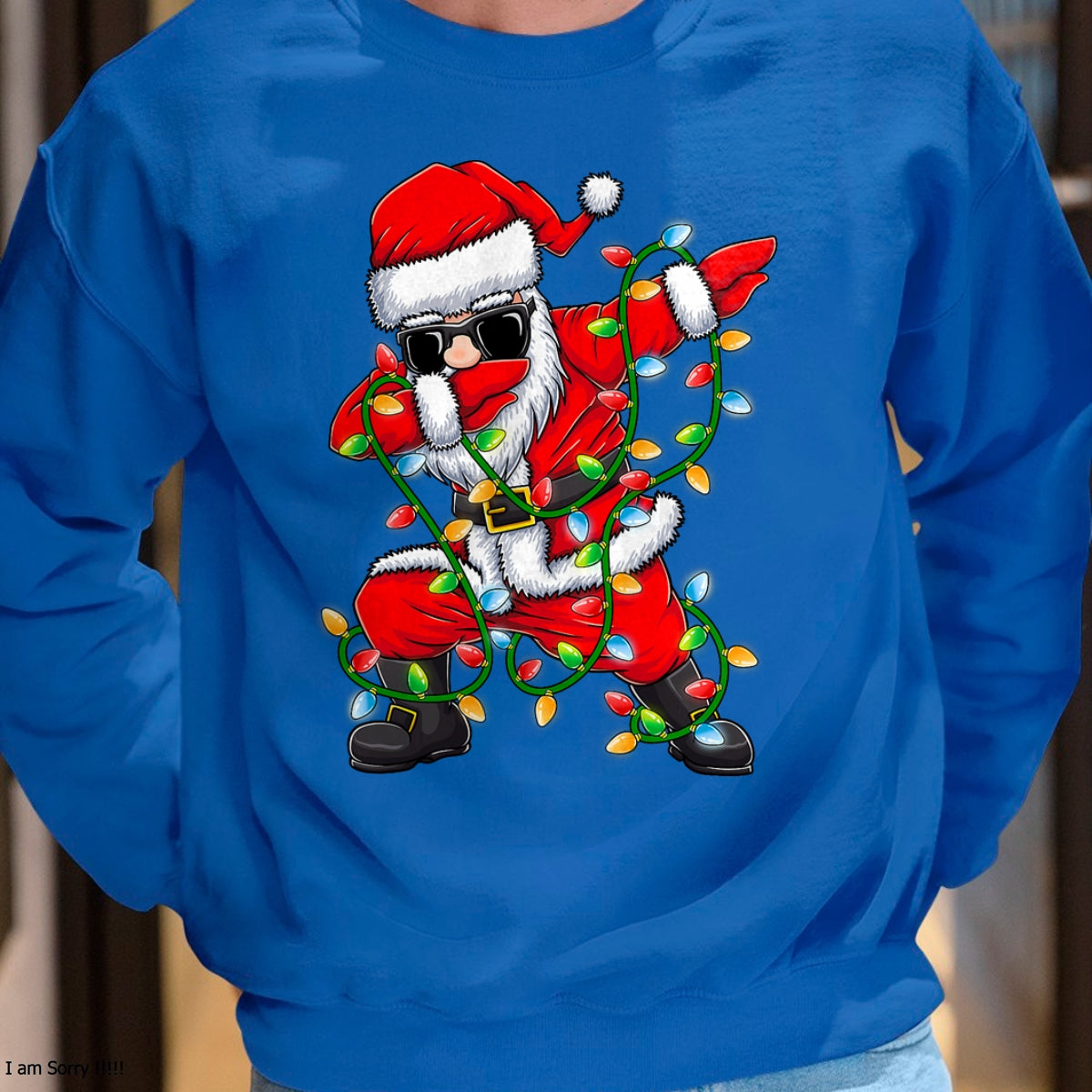 Dabbing Santa Xmas Lights Girls Boys Kids Christmas Gifts T-Shirt - Christmas Unisex T-Shirt/Hoodie/Sweatshirt - ZON00