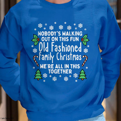 Old Fashioned Family Christmas Ugly Xmas Men Women Kids T-Shirt - Christmas Unisex T-Shirt/Hoodie/Sweatshirt - ZON00