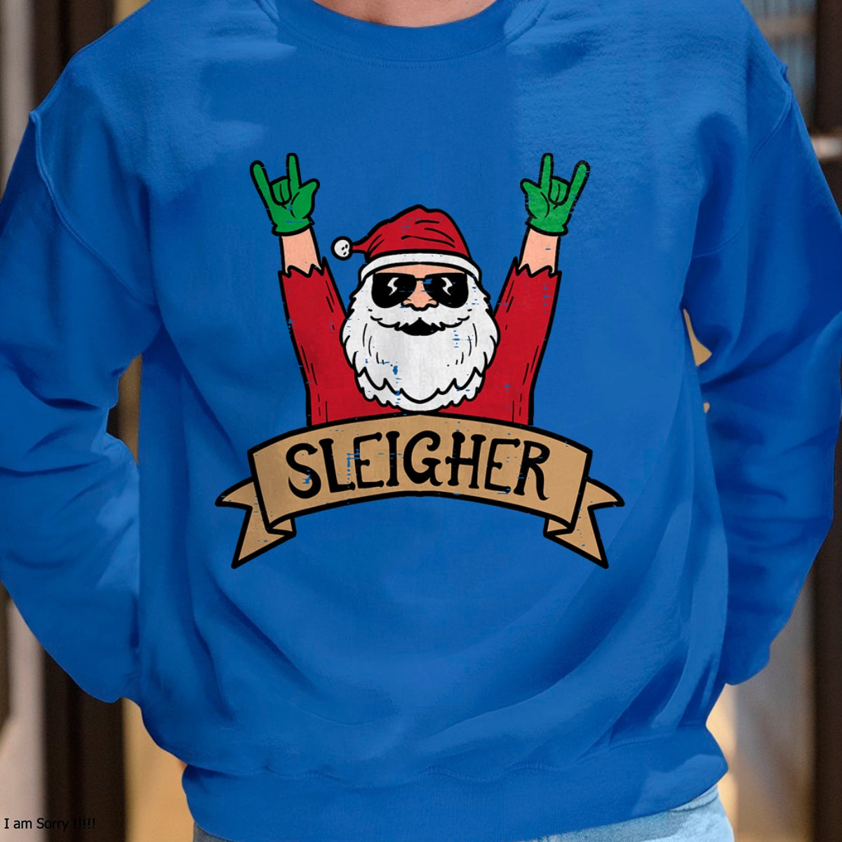 Christmas Sleigher Santa Rock Xmas Rocker Men Women Kids Boy T-Shirt - Christmas Unisex T-Shirt/Hoodie/Sweatshirt - ZON00