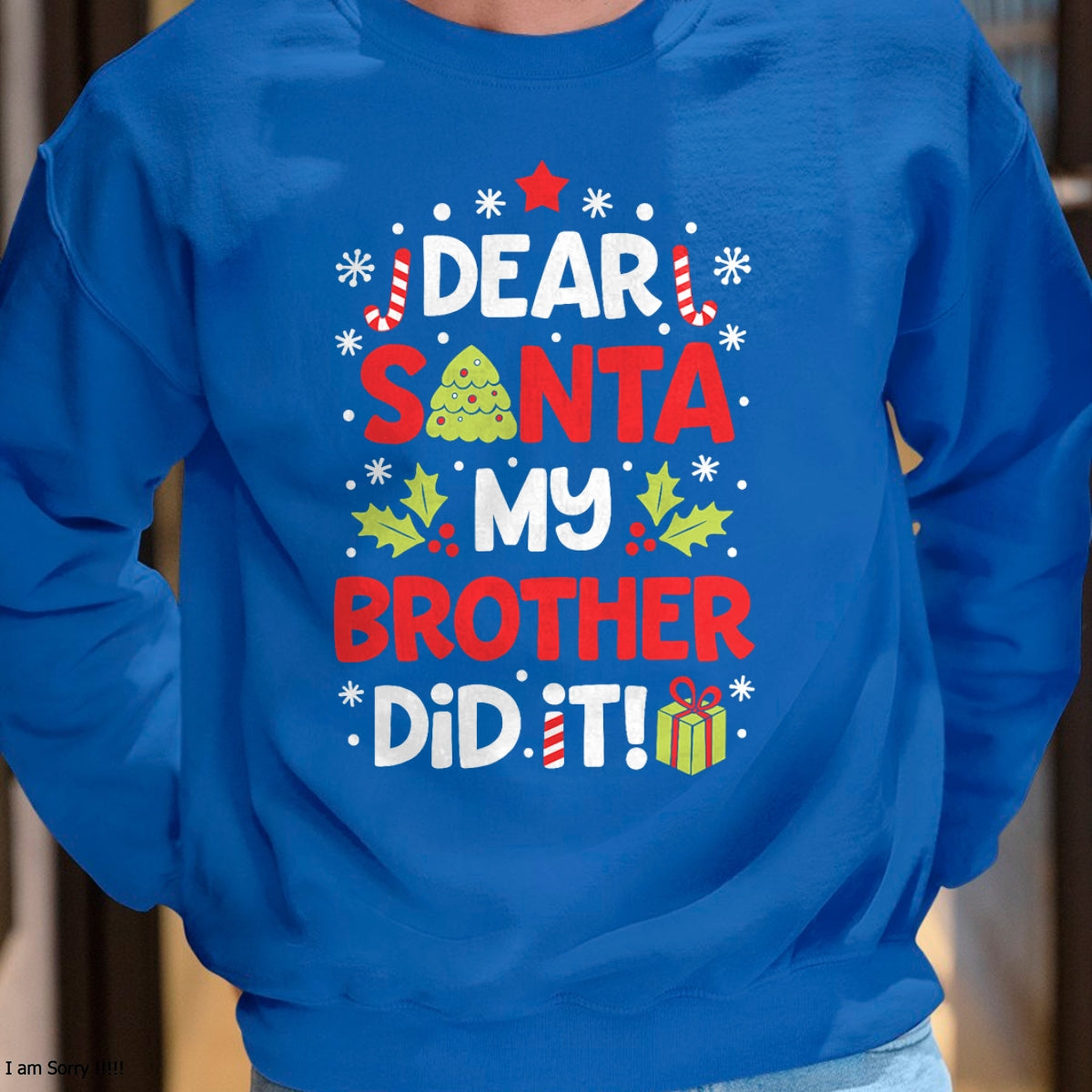 Dear Santa My Brother Did It Funny Christmas Girls Kids Boys Short Sleeve T-Shirt - Christmas Unisex T-Shirt/Hoodie/Sweatshirt - ZON00