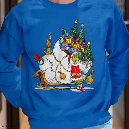 Dr. Seuss Grinch Sleigh T-Shirt - Christmas Unisex T-Shirt/Hoodie/Sweatshirt - ZON00