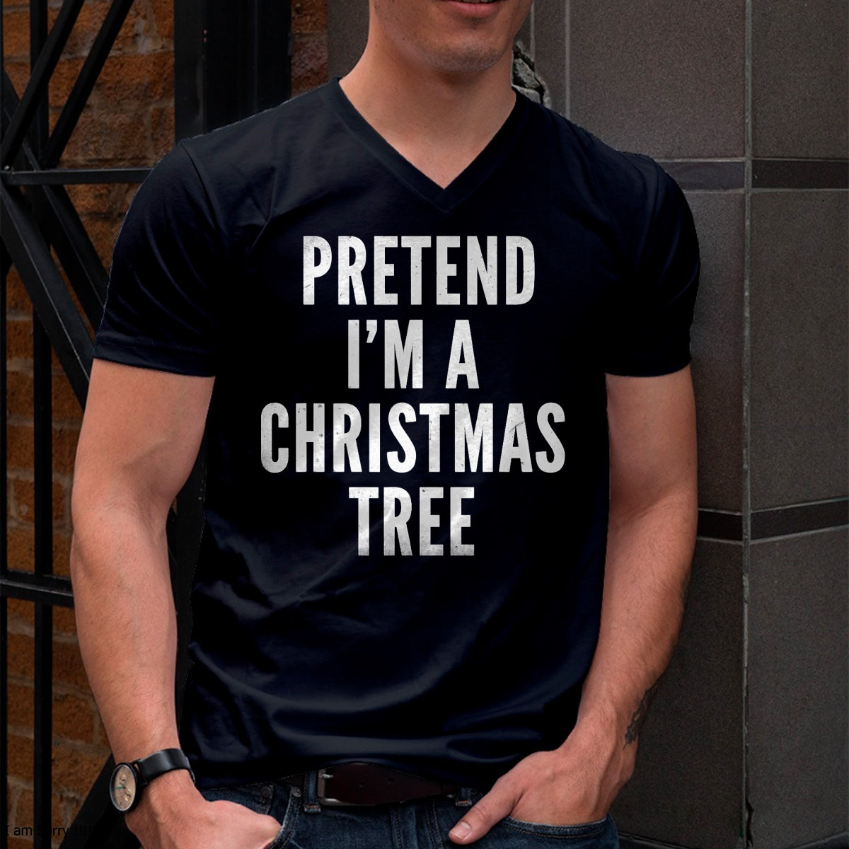Funny Pretend Im A Christmas Tree Adult Christmas Costume T-Shirt - Christmas Unisex T-Shirt/Hoodie/Sweatshirt - ZON00