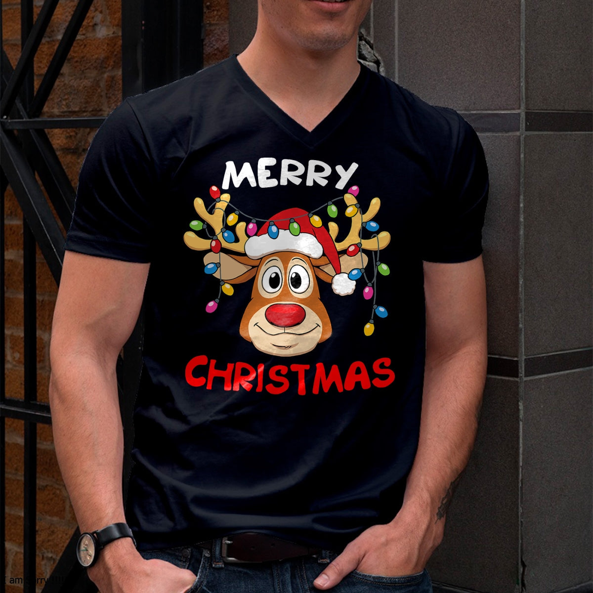 Merry Christmas Reindeer Xmas Family Men Women T-Shirt - Christmas Unisex T-Shirt/Hoodie/Sweatshirt - ZON00