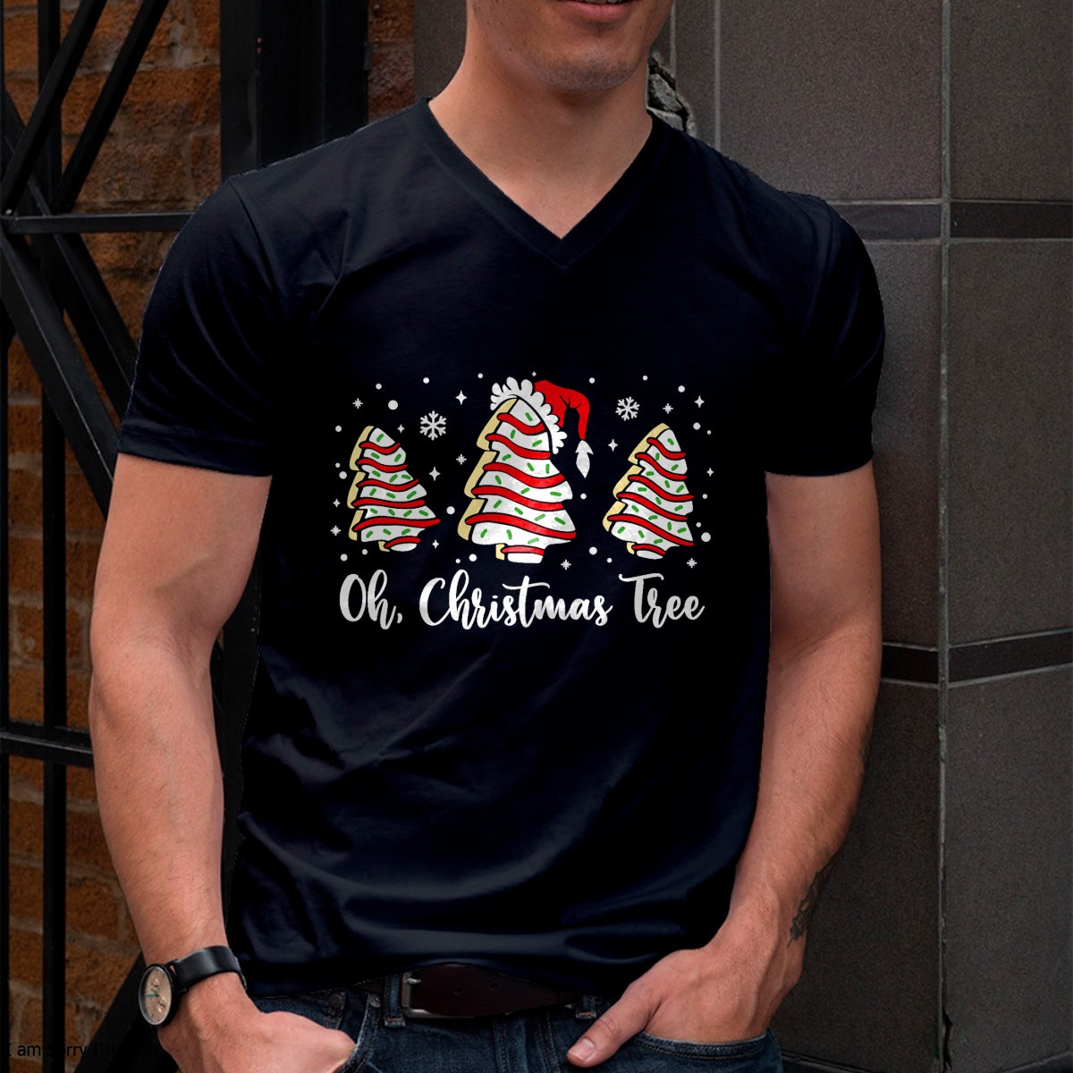 Groovy Oh Christmas Tree Cakes Debbie Becky Jen Cake Lovers T-Shirt - Christmas Unisex T-Shirt/Hoodie/Sweatshirt - ZON00
