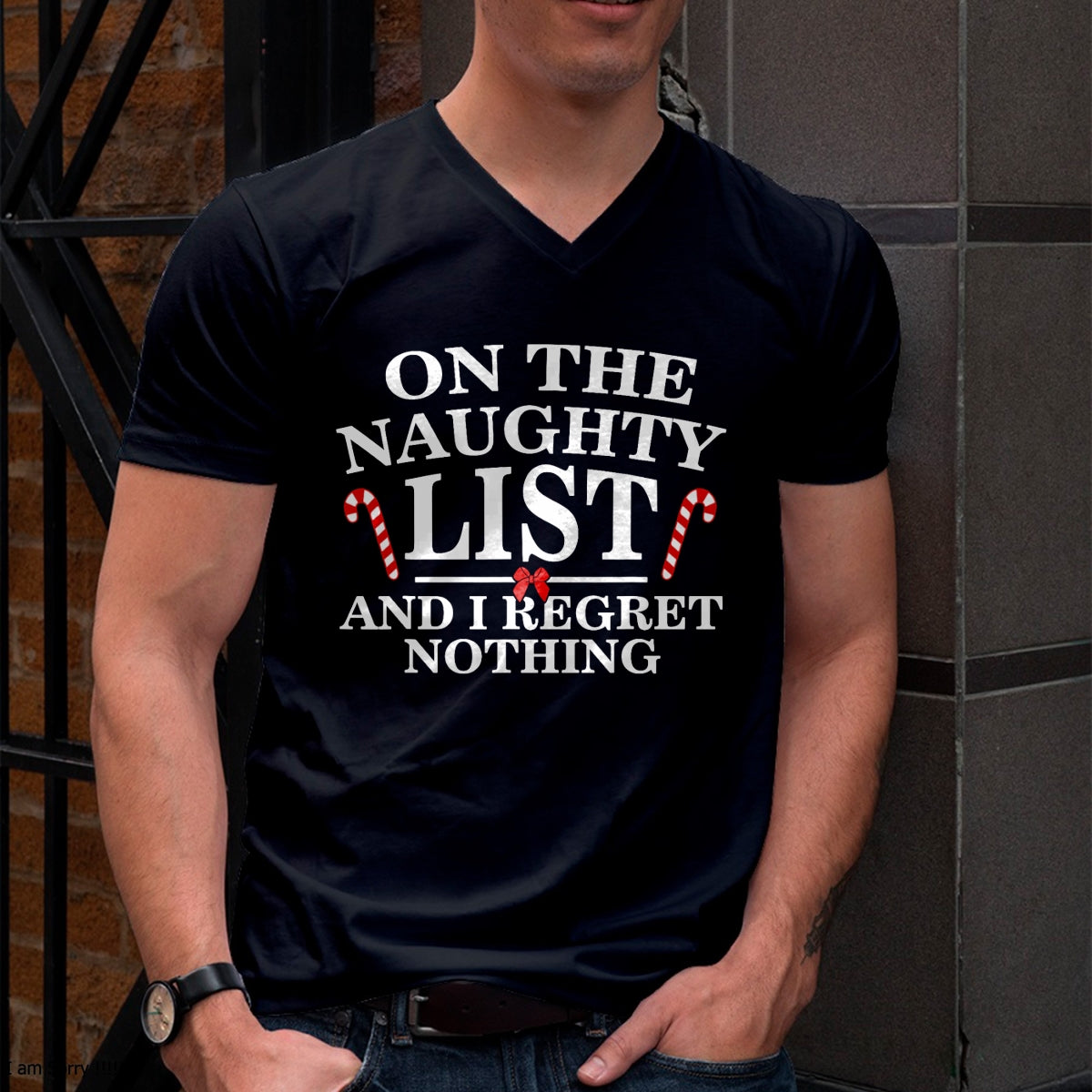 On The Naughty List And I Regret Nothing Funny Xmas Shirt T-Shirt - Christmas Unisex T-Shirt/Hoodie/Sweatshirt - ZON00