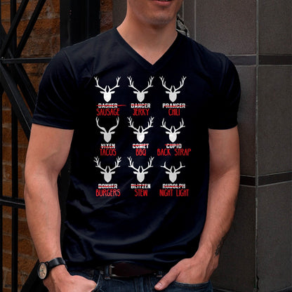 Funny Christmas Deer Hunters All of Santa's Reindeer design T-Shirt - Christmas Unisex T-Shirt/Hoodie/Sweatshirt - ZON00 (SKUT-CHRISTMAS2026-A1)
