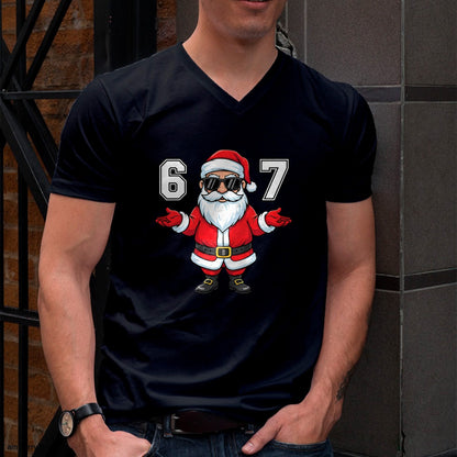 67 Meme Six Seven 6 7 Funny Santa Matching Xmas 67 Christmas T-Shirt - Christmas Unisex T-Shirt/Hoodie/Sweatshirt - ZON00