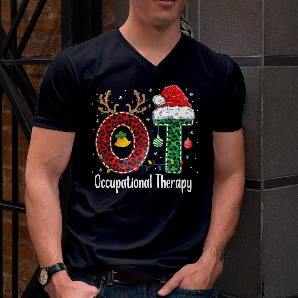 Occupational Therapy Christmas santa hat OT Therapist T-Shirt - Christmas Unisex T-Shirt/Hoodie/Sweatshirt - ZON00
