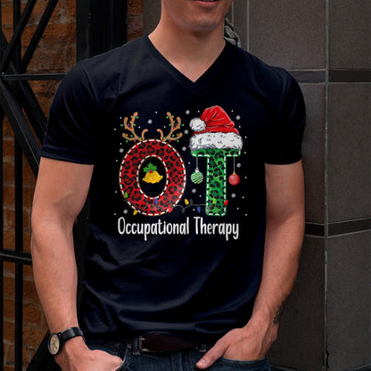 Occupational Therapy Christmas santa hat OT Therapist T-Shirt - Christmas Unisex T-Shirt/Hoodie/Sweatshirt - ZON00