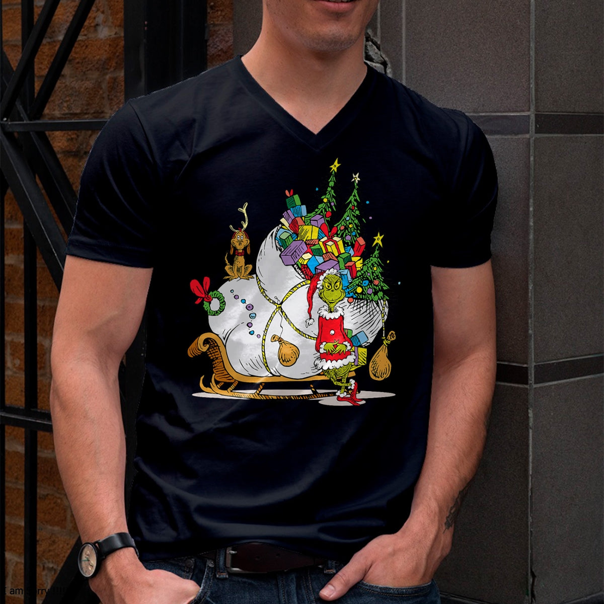 Dr. Seuss Grinch Sleigh T-Shirt - Christmas Unisex T-Shirt/Hoodie/Sweatshirt - ZON00