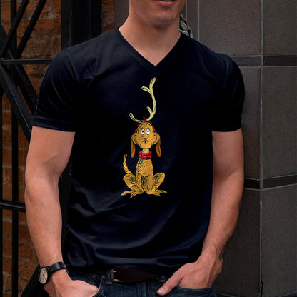 Dr. Seuss mens Classic Dr Seuss Reindeer Max T shirt, Black, Small US - Christmas Unisex T-Shirt/Hoodie/Sweatshirt - ZON00