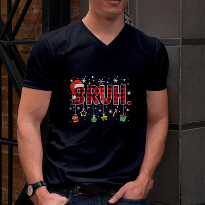 Bruh Funny Christmas Red Plaid Teens Boys Kids Xmas Pajamas T-Shirt - Christmas Unisex T-Shirt/Hoodie/Sweatshirt - ZON00