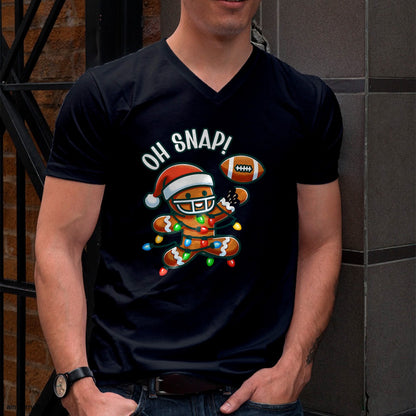 Funny Gingerbread Man Pajamas & PJs Xmas Holiday Oh Snap Gingerbreadman Christmas Football T-Shirt - Christmas Unisex T-Shirt/Hoodie/Sweatshirt - ZON00