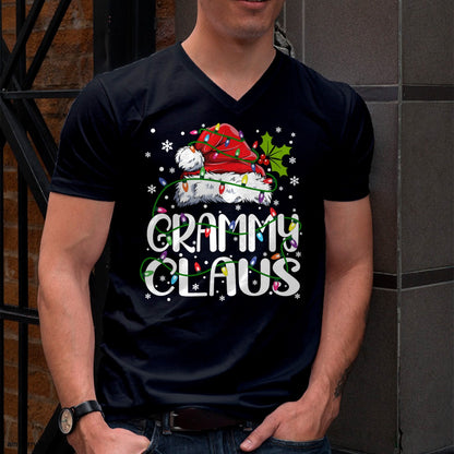 Grammy Claus Shirt Christmas Lights Pajama Family Matching Long Sleeve T-Shirt - Christmas Unisex T-Shirt/Hoodie/Sweatshirt - ZON00